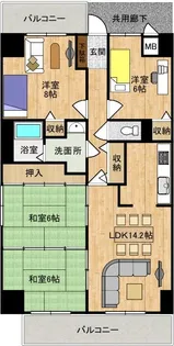 サーパス芝中I【1階】の間取り