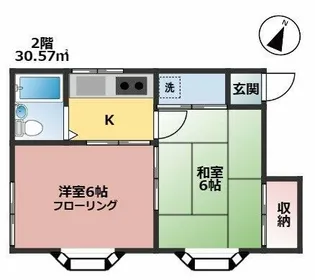 東京都目黒区上目黒3【アパート】の間取り