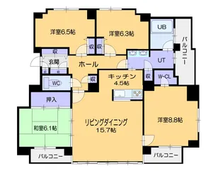 ラピス平岸天神山ヒルズ【3階】の間取り