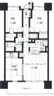 ゼファー四つ木ザナドゥ21【2階】の間取り