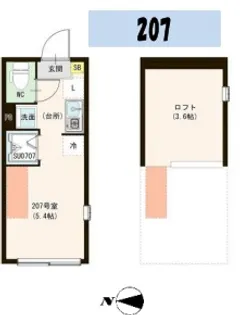 ル・ブラン小岩【2階】の間取り