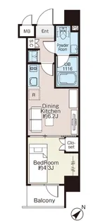 ベルファース大森North【3階】の間取り