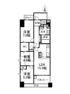 アパガーデンコート烏丸錦【4階】の間取り
