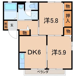 アミコトーA【1階】の間取り