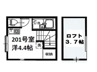 レジデンス高田馬場【2階】の間取り