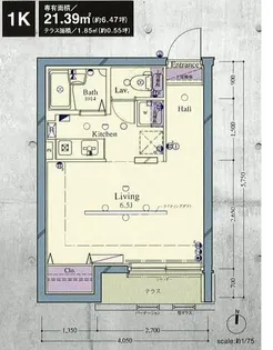ル・リオン菊川【1階】の間取り