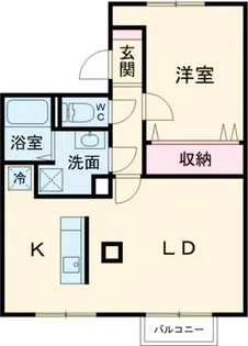 清水コーポ【1階】の間取り