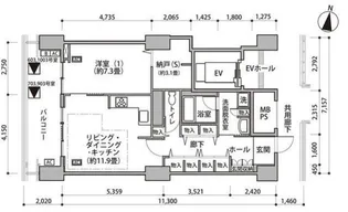 東雲キャナルコートCODAN16号棟【10階】の間取り