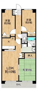 クローバープレイン戸田公園【5階】の間取り