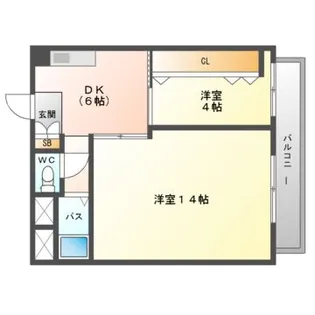 シャトーモリオカ【1階】の間取り