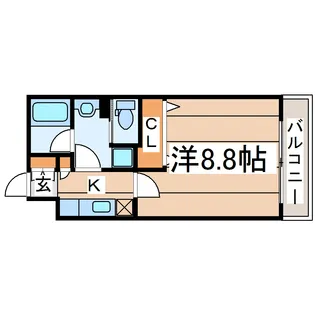 リビングステージ木町通【4階】の間取り