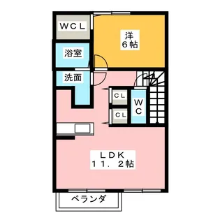 ハーモニーエス【2階】の間取り