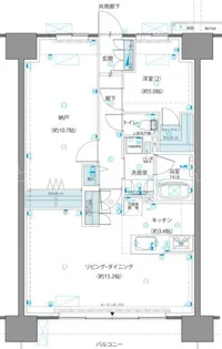 レーベン宮崎 ONE TOWER【15階】の間取り