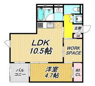 リスタ塚口【1階】の間取り