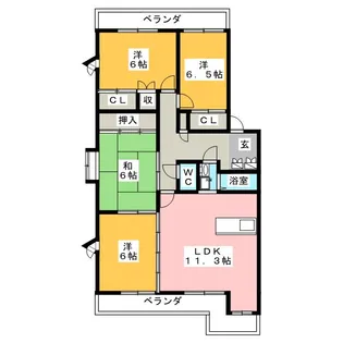 グランメール表台【1階】の間取り