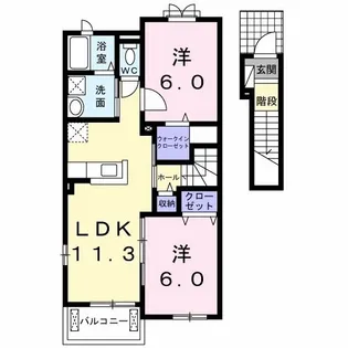 フェイト【2階】の間取り