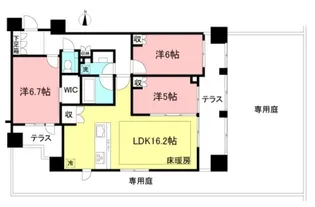 クレヴィア成城【1階】の間取り