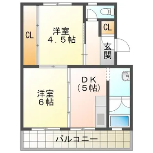 ビレッジハウス笹川1号棟【3階】の間取り