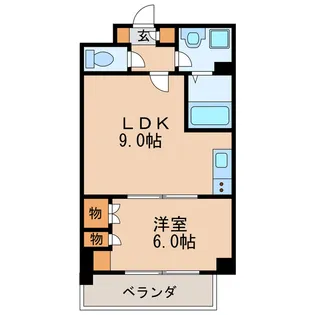 錦ハーモニービル【7階】の間取り