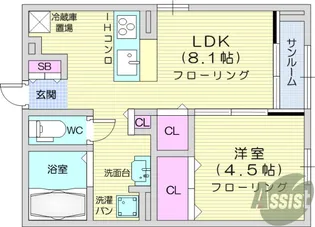 ティエドールA【2階】の間取り