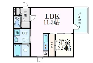Plume翠町【1階】の間取り