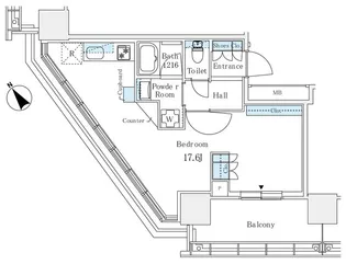 Brillia Tower 浜離宮 ブリリアタワー浜離宮【7階】の間取り