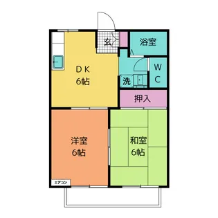 森越ハイツ【2階】の間取り