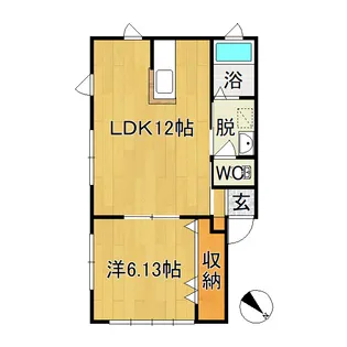 サンフラワーB【2階】の間取り