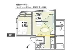 PLATANUS幡ヶ谷【4階】の間取り