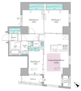 アーバネックス日本橋馬喰町II【8階】の間取り