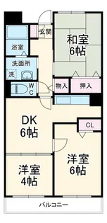 クリスタルウッズ【1階】の間取り