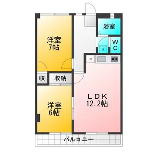 扇山レジデンス【2階】の間取り