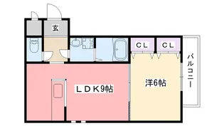 ボーセジュール鳴尾【3階】の間取り