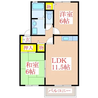 セジュール福島【1階】の間取り