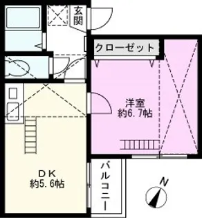 エスパス北千住【2階】の間取り