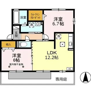 サンポーチ陽だまり A【1階】の間取り