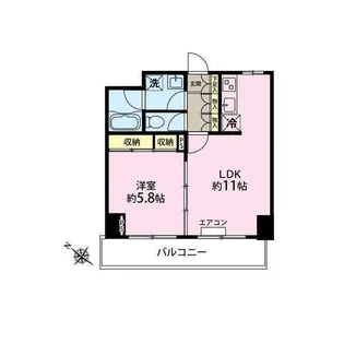 ベェルヴェル稲城【5階】の間取り