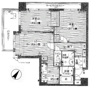 セザール小伝馬町【4階】の間取り