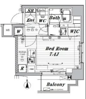 メイクスデザイン両国NORTH【7階】の間取り