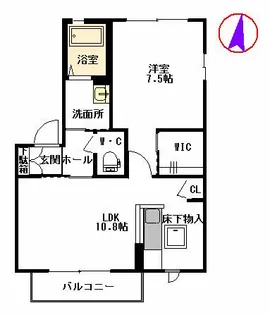 ペニーレイン 56【1階】の間取り