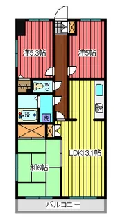 川口飯塚第三ロイヤルコーポ【2階】の間取り