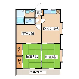 カーリクマンション【1階】の間取り