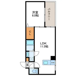 サムティタワーN26【1階】の間取り