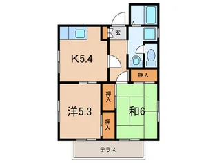 ベルハイツ【1階】の間取り