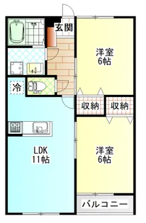 ブルーコート【2階】の間取り