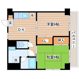 豊徳ハイツ【1階】の間取り