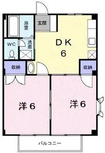 コーポサンスカイ【1階】の間取り