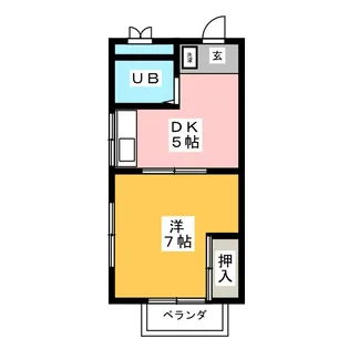 タツダカハイツ【2階】の間取り