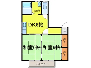 コーポAKITAIII【2階】の間取り