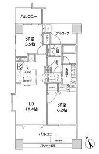 アルカーデン藤沢【4階】の間取り